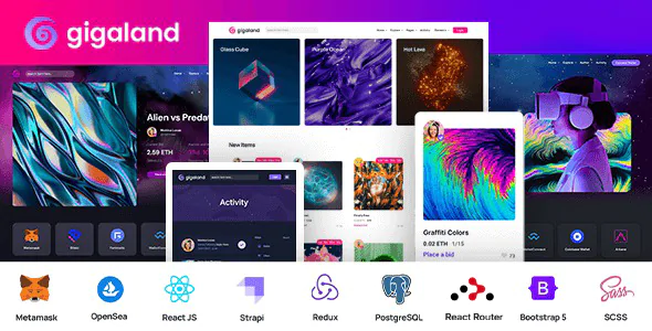Gigaland - NFT Marketplace React Js Template
