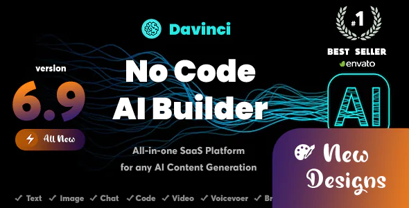 Davinci AI - OpenAI Content, Text, Image, Voice, Chat, Code, Transcript, and Video Generator as SaaS