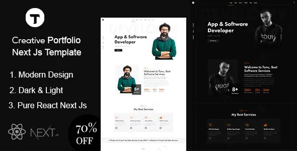 Tonu - Creative Portfolio Next Js Template