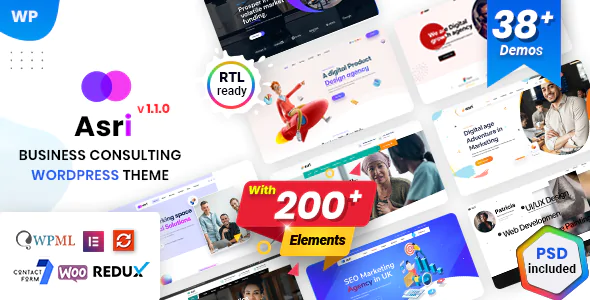 Asri - Multi-Purpose Elementor WordPress Theme