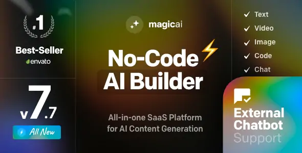 MagicAI - OpenAI Content, Text, Image, Video, Chat, Voice, and Code Generator as SaaS v7.5.0